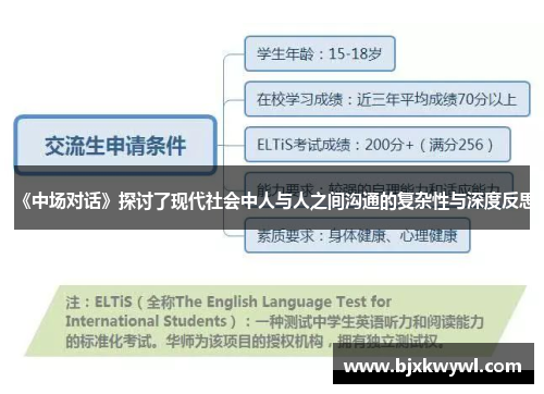 《中场对话》探讨了现代社会中人与人之间沟通的复杂性与深度反思